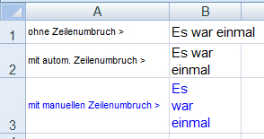 Excel_Zeilenumbruch